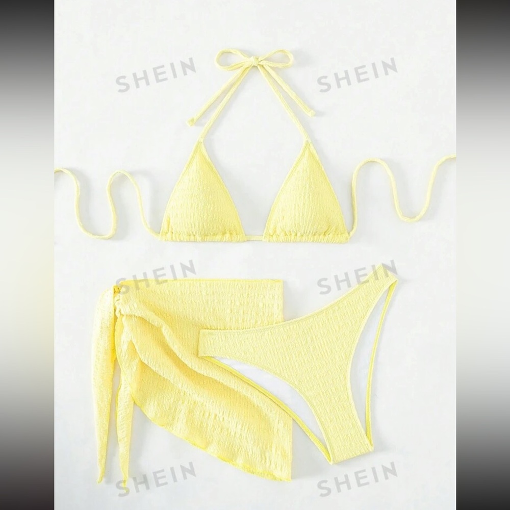 Yellow bikini & coverup
